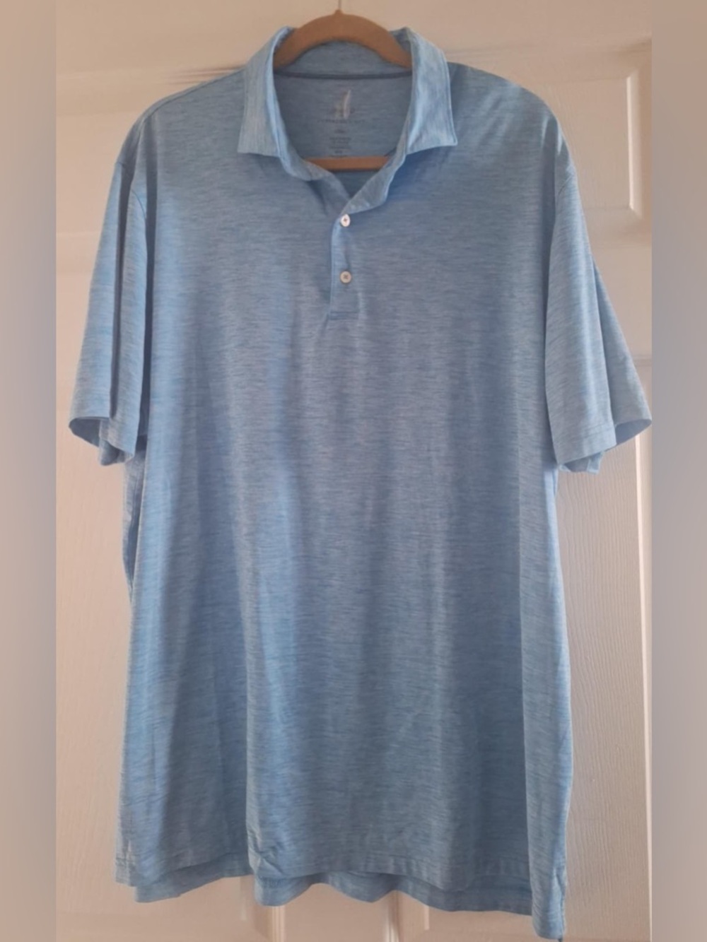 Johnnie O Featherweight Mens XL Blue Performance Stretch Polo Short Sleeve
